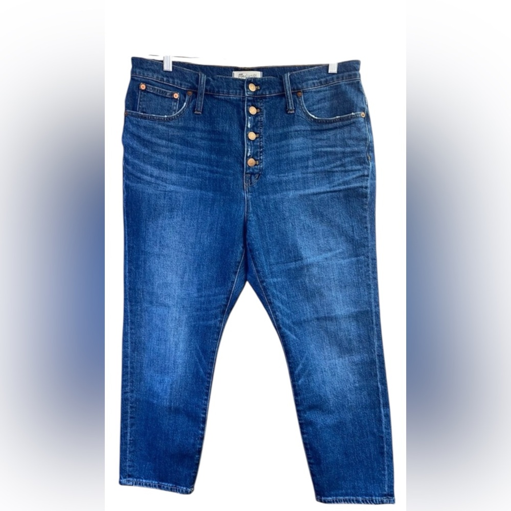 Madewell The Perfect Vintage Crop Jean Button-Front Comfort Edition Sz 33 - Picture 1 of 13
